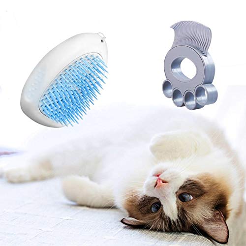 MOMIKA Cat Brush and Dog Brush, Pet Brush for Shedding Grooming, with Extra Cat Comb, Slicker Dog Brush for Short/Long Hair with Self…