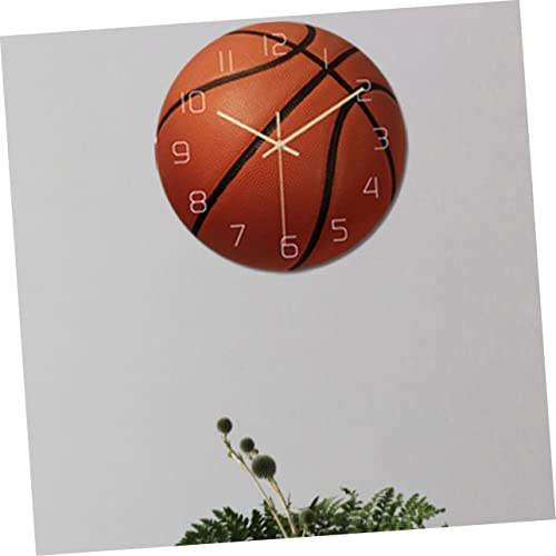 Artibetter Vintage Ball-Design Wanduhr - Retro Basketball-Dekor für Kinderzimmer - HeimKunst Stille 3D FußballUhrwerk