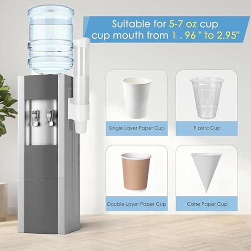 Image of TASMAX Paper Glasses wall Stand Paper Cup Organizer Glass Cup wall Stand Holder Dispense Wall Mounted Plastic Drinking Water Cup Dispenser Sticker or Screw Plate Mountable (Pack 1)