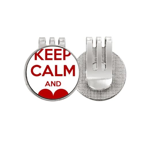 Clip magnétique émail Keep Calm Love Golf pour chapeau rouge