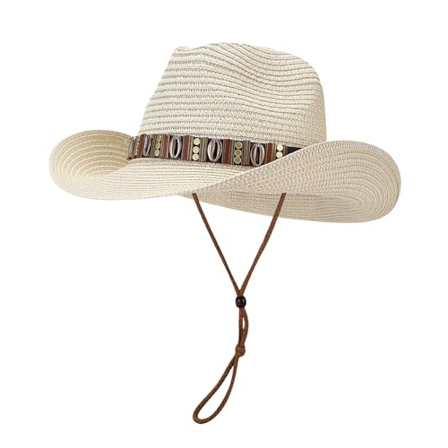 Stoffhut Damen Sommerhut im Cowboy-Stil, für...