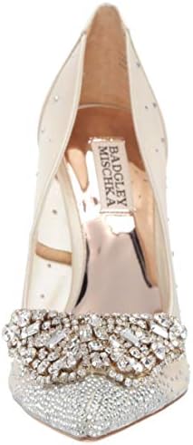 Badgley Mischka womens Quintana pumps shoes, Ivory Satin, 8 US | Image 1