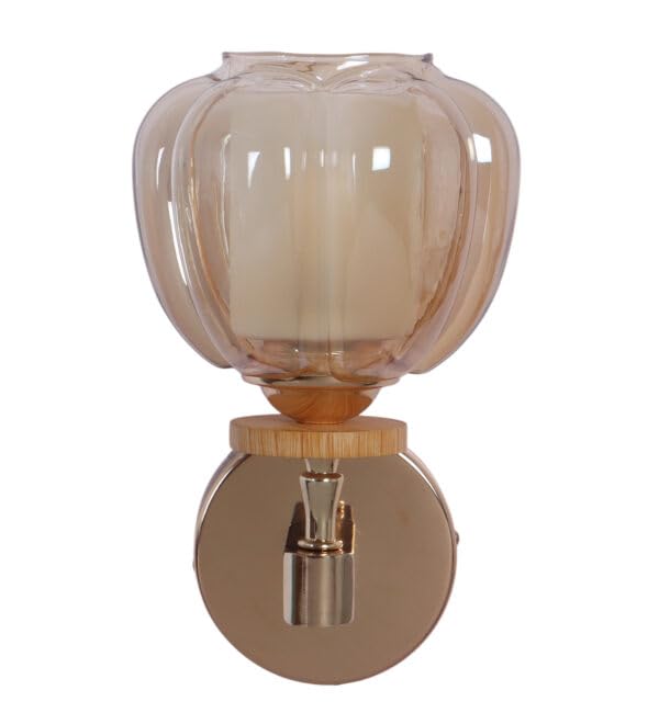 Image of ELAINTE Premium Wall Light | | Elegant Glass Wall Lamp for Living Room & Hallway | 3 Years Warranty | Free Bulb (Tany-Single)