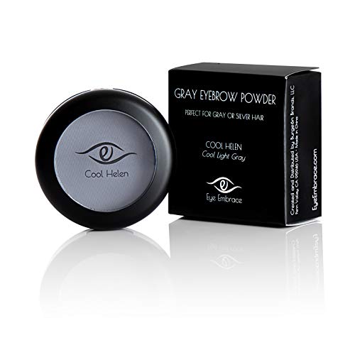 Eye Embrace Cool Helen: Light Gray Eyebrow Powder / Hair Powder / Root Cover – Waterproof, Cruelty-Free #TOP3