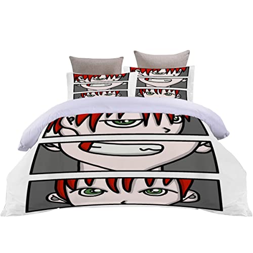 Housse de couette microfibre douce 140x200 cm avec zip durable