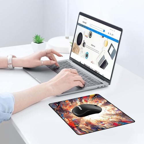 Image of Ant Esports Volcano Unique Square Mousepad (450*400*3MM) Gaming Mousepad Extended Mouse Mat for Mouse with Stitched Edges Waterproof Non-Slip Base Mousepads for Office Home Shop Gaming Rainbow Colour