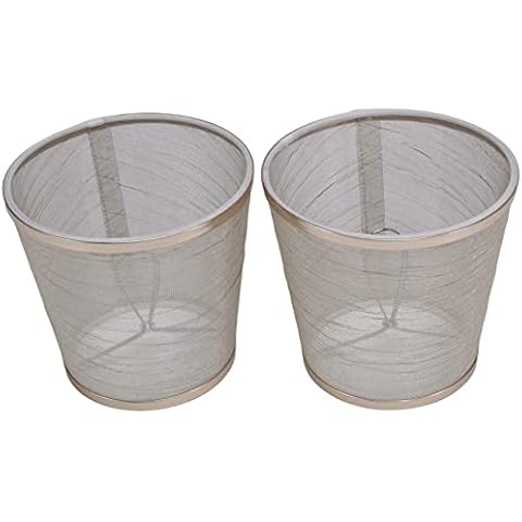 Yeruvce 2 Pack Clip on Gauze Chandelier Lamp Shades Little Upright Wall Candle Light Lampshade (Gold) Cover