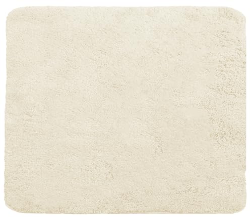 Brandsseller Tapis de Bain 50x50 cm Tapis de Salle de Bain Paillasson de Salle de Bain carré Chenille antidérapant Absorbant Lavable en Machine - Beige