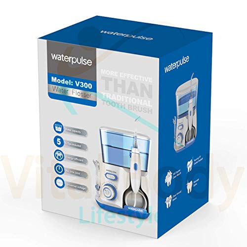 Irrigador Oral Fio Dental WaterPulse V300 em Cores, Bivolt, Limpeza profunda dentes combate gengivit