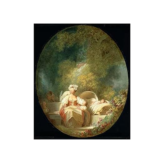 Den goda modern av Jean Honore Fragonard Målning Väggdekorationer för Vardagsrum Inredning Canvas Väggkonst för Sovrum Väggbilder för Badrum Väggdekor (25x30cm10x12inch, utan ram)