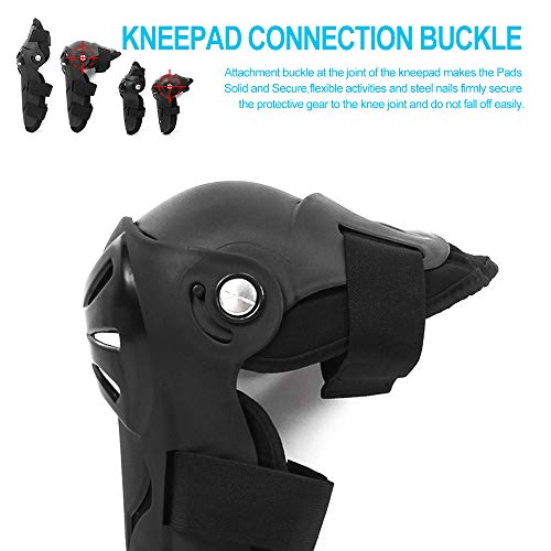 KING SHOWDEN 4Pcs Motorcycle Knee Elbow Pads Protection Motocross Racing Knee Shin Guards Protective Gear for Adults black - Image 7