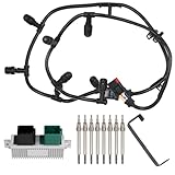 BHB Powerstroke Glow Plug Connector Harness Kit with 8 Glow Plugs + GPCM Controller + Removal Tool Compatible with Ford 2004-2010 6.0L