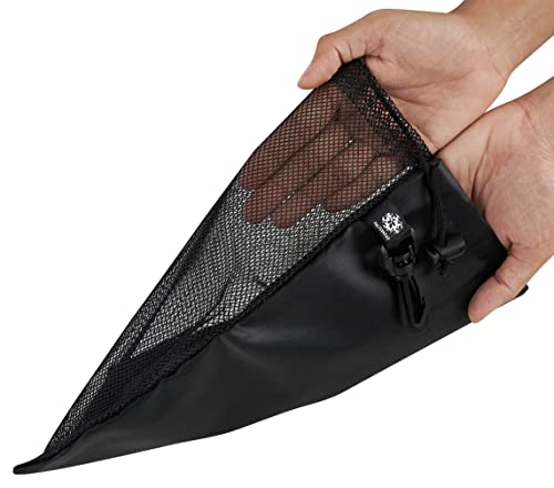 Mesh Drawstring Bag with Clip - Nylon Pouch with Ventilating Mesh Side and Fastening Hook3