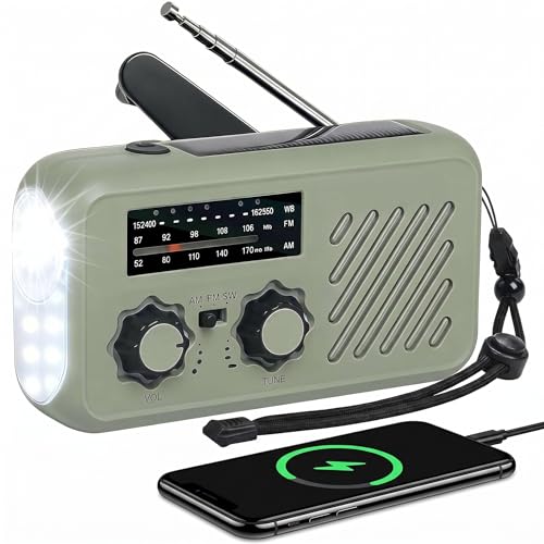 Radio de secours multifonction AM/FM avec lampe torche et batterie 2000mAh