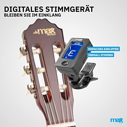 Max SoloArt Guitare classique adulte débutant – Sunburst, cordes en nylon, tuner digital, sac de transport, médiators… - Les Beatles, Paul McCartney, John Lennon, RIngo Starr, George Harrison Max SoloArt Guitare classique adulte débutant - Sunburst, cordes en nylon, tuner digital, sac de transport, médiators… – Image 4