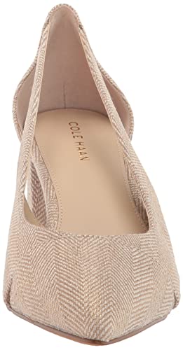 Cole Haan Women's Caia Pump 55Mm, Metallic Gold Linen, 7.5 #TOP1