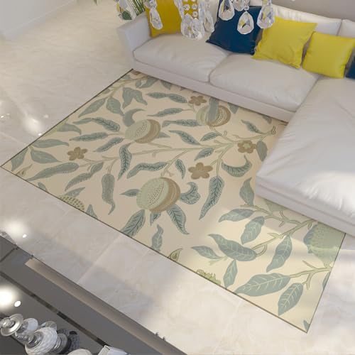 Tapis botanique imprimés arbre fruitier Morris, finition polyester