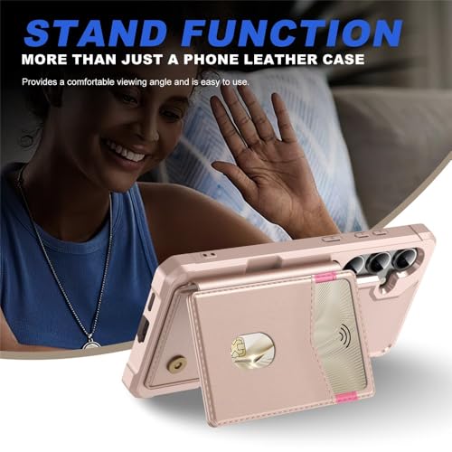 Coque Samsung S25 Plus violette anti-rayure avec fentes portefeuille