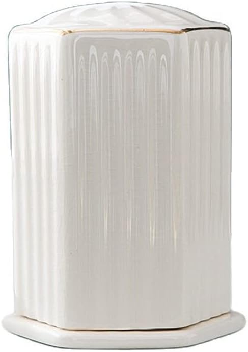 Ceramic Toothpick Holder European Cotton Swab Storage Box Home Living Room Dining Room Decoration(E)