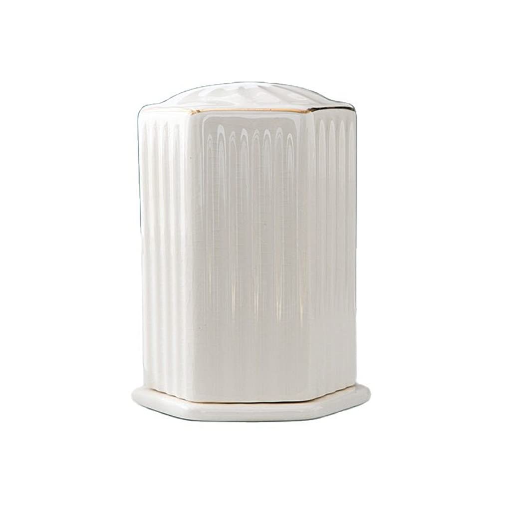 AYCDL Toothpick Box, toothpick holder,toothpick dispenser,Ceramic Toothpick Holder European Cotton Swab Storage Box Home Living