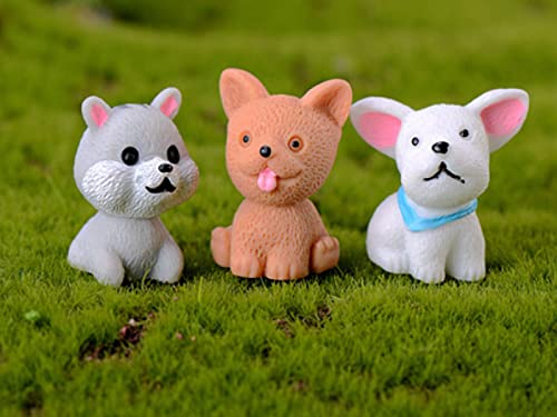 Halloluck 12 Pcs Miniature Dog Figures, Cute Animal Toy Collection, Cake Topper, Plant & Car Decor #TOP4