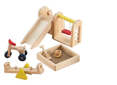 Small World Toys Ryan's Room Wooden Doll House, Playground