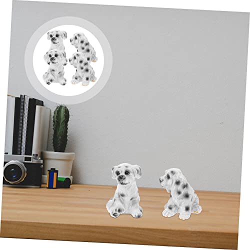 TOYANDONA 4stücke Pack Spielzeughund-minifiguren als Gastgeschenk Bezaubernde Miniatur-spielzeughundfiguren für Junge Mädchen Realistische Hundefiguren Langlebiges Miniaturspielzeug