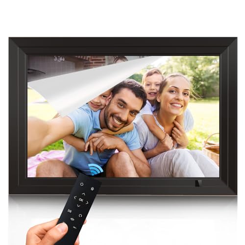 10.1 Inch Digital Photo Frame, Digital Portrait Holder 1280 * 800 HD IPS Display, Digital Photo Frame with Music/Video/Calendar/Alarm Clock (Remote Control/Black/Non-WiFi)