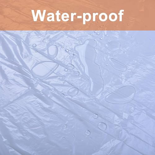 5 piezas de mantas protectoras plásticas de 9x12 pies para pintar, lona plástica impermeable para protección de muebles, pisos y paredes miniatura 4