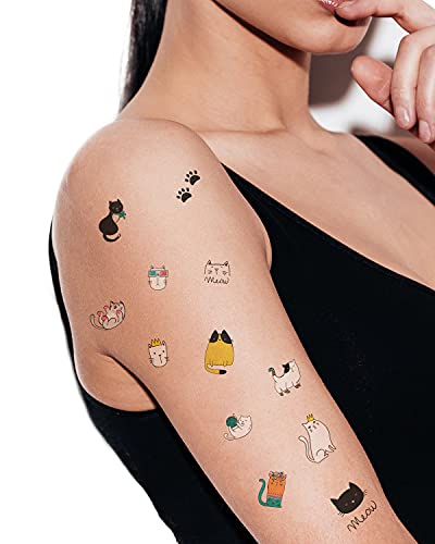 Unique Mix Of Temporary Tattoos With Cats For The Party #TOP1