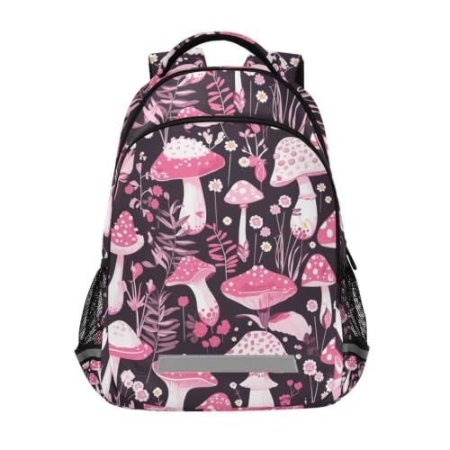 Cartable champignon rose pour enfant et grand sac à dos scolaire voyage ados
