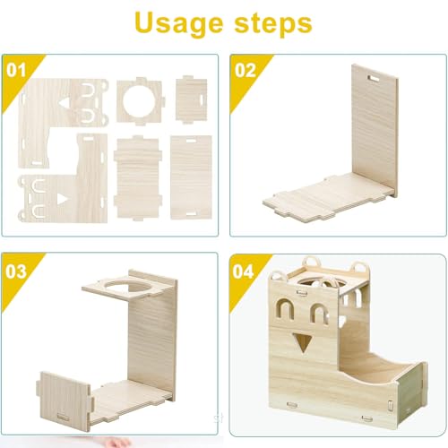 Hamster Trinkflasche, Hamster Wasserflasch, Hamster Trinkflasche mit Ständer, Hängend Haustier Wasserspender, für Den Täglichen Trinkwassergebrauch von Hamstern und Anderen Kleintieren, 80ml