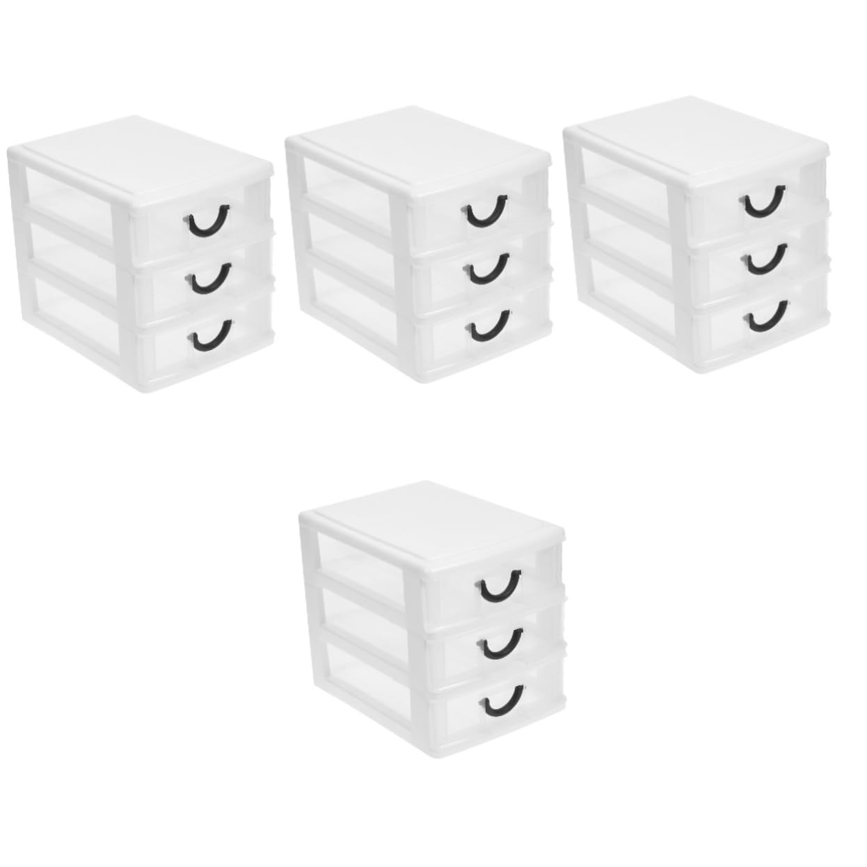 MAGICLULU 4 Scomparti Per Organizer Da Scrivania in Plastica Per Cosmetici Articoli Per Ufficio
