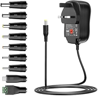 Zolt 34W Universal Multi Voltage Power Adapter 3V 4.5V 5V 6V 7.5V 9V 12V 1A 2A Power Supply AC to DC Universal Adaptor for Household Electronics with 5V 2A USB Port, 2000mA Max