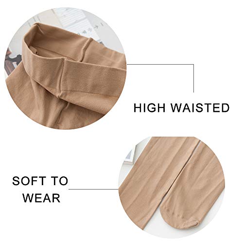 Hicdaw 4Pairs Dance Tights Ballet Tights Footed Tights for Girls - Thumbnail 6