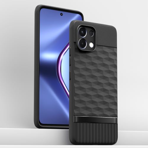 Image of Pikkme Back Cover for Oppo K13 5G Soft Grip 3D Hexa Cube Texture Silicone Bumper Case (Black)