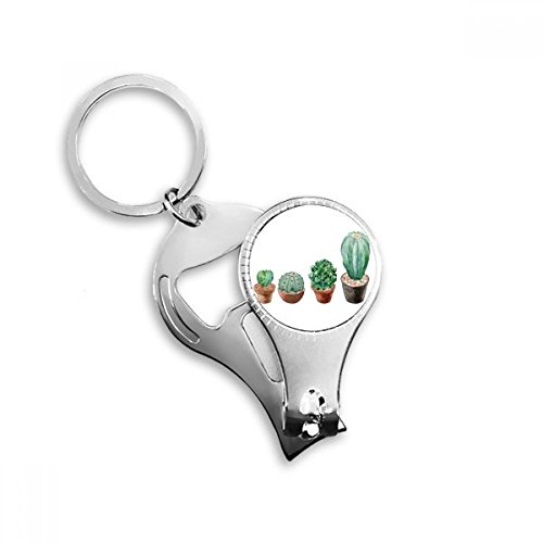Pince à ongles cactus, idée cadeau avec illustration de plante