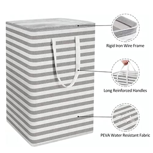Tissting 2 Pack Laundry Hamper 72L Collapsible Large Laundry Baskets with Easy Carry Handles - Image 3