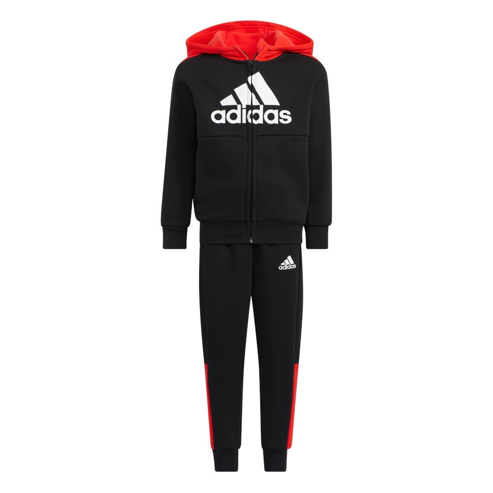 Survêtement mixte bébé adidas LK Logo FL Set en coton noir - 8