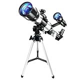  KESOTO Telescopio Telescópico con Reflector Astronómico Portátil Impermeable de 70 Mm