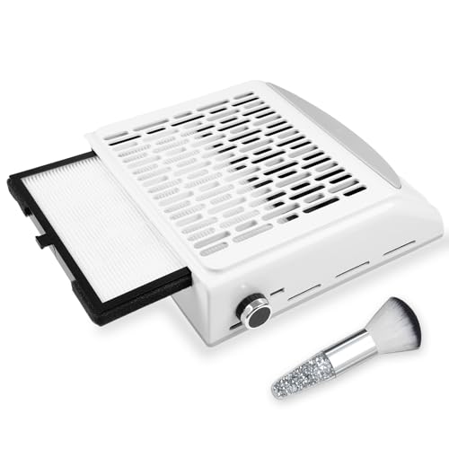 Aspirador de Uñas 80W con Cepillo, Blanco
