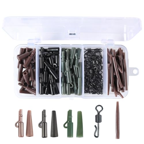 Kit de pesca para carpa con 120 piezas en caja miniatura 1