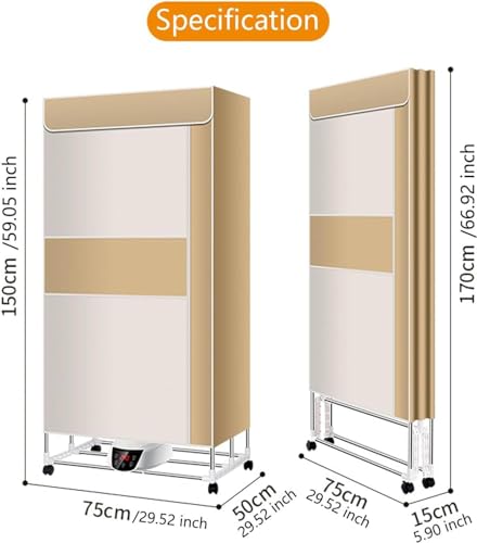 Séchoir à air chauffant pour l'intérieur, séchage rapide multi-vitesses, grand espace d'économie d'énergie, séchage de vêtements brumeux