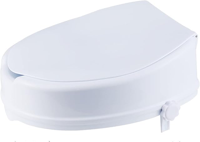 YUNZHIDUAN Raised Toilet Seats,Toilet Seat Riser with Safe Lock, Elderly and Handicap Toilet Seat Riser, Round Or Elongated Toilets,Bathroom Safety Extender Assists Disabled, Elderly, Handicapped