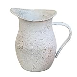 BIG FORTUNE Rustic Vase Vintage Metal Flower Vase Milk Jug Vase Small Vases for Flowers Rustic Vase