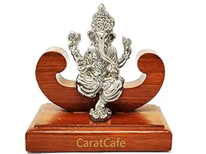 PRD CARATCAFE Pure Silver Ganesha Idol for Diwali Puja 99% Pure Silver Ganpati Murti