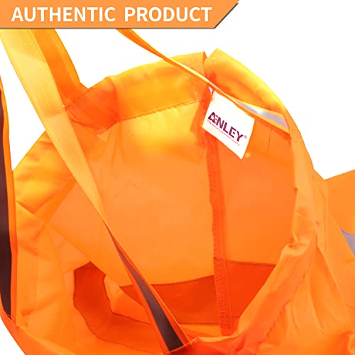 ANLEY 40-Inch Windsock - Rip-stop Polyester Wind Direction Measurement Sock Bag with Reflective Belt - For Outdoors Airport Farm & Park - Orange 3.3 Feet