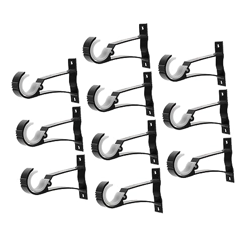 MAGICLULU 10Pcs Sturdy Curtain Rod Bases Elegant Curtain Stick Racks for Home Office Curtain Rod Accessories Easy to Install for Various Room Styles