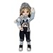 EVA BJD Nette Puppe 1/6 12inch 30CM, die Körper-Kleidung Schuhe und Perücke inklusive, Full Set 17 Jointed Puppe für 6 Jahre Alten Mädchen und Oben, Geschenk für Geburtstag, Hochzeit (Zoe)