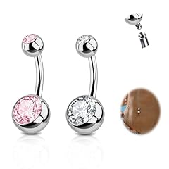 Silvery-White+ Pink CZ